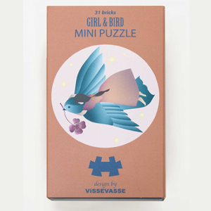 VISSEVASSE Puslespil - Girl & Bird mini