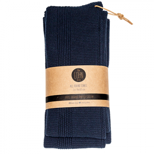 By LOHN håndklæde/viskestykke  Navy 35*50 cm (2 stk)