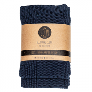 By LOHN Cloth/klud Navy 30*30 cm (2 stk.)