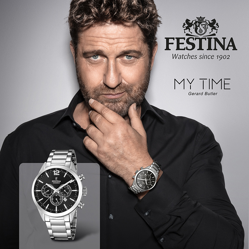 Festina Chronograph, Sort skive, F20343/8 - Billede 2