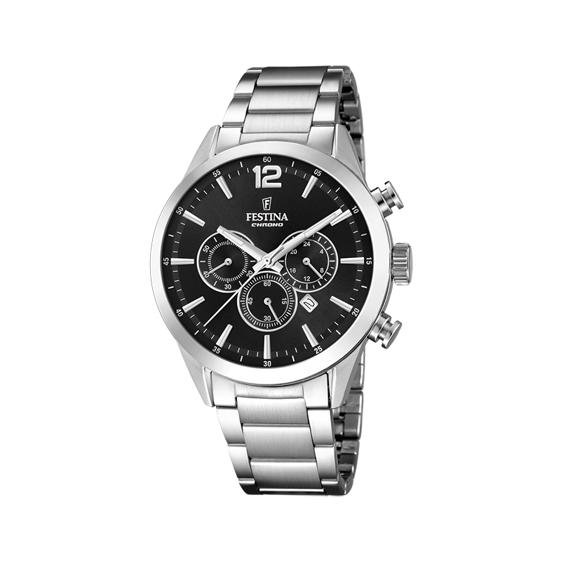 Festina Chronograph, Sort skive, F20343/8